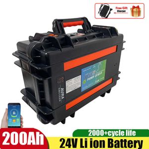 Batería de iones de litio impermeable 24V 200AH Batería eléctrica de 24 V Solar Golf Car Battery For Fishing Boat + 29.4V 20A Cargador