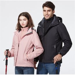 Waterdicht 3 in 1 mannen Sjacket Warmhigh -kwaliteit Winterjas mannen met hoodie polyester cordura jas voor vrouwen LJ201013