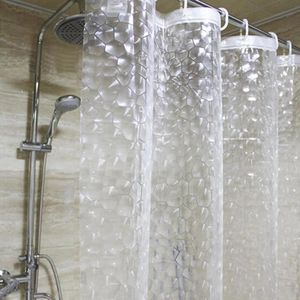 Waterdichte 3D-douchegordijn met 12 haken Baden Sheer voor Woondecoratie Badkamer Toegang tot Toegang 180x180cm 180x200cm T200711