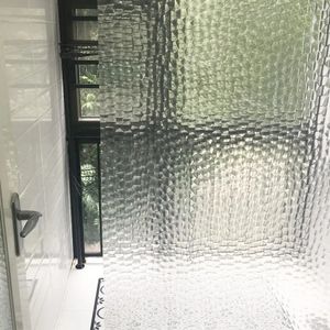 Rideau de douche transparent épaissisé 3D épaissie multi-taille avec crochets baignade la décoration de maison pure de salle de bain D25 240320