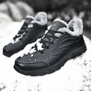 Waterdicht 681 schoenen Winter Sneakers PU Walking Leather Lederen Snow Boots Comfortabele lichtgewicht Sportwerk Anti-slip Casual schoenen 586 685