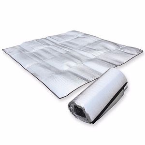 Feuille d'aluminium imperméable EVA Camping Mat Pliable Pliant Couchage Pique-Nique Plage Matelas Tapis D'extérieur Pad 3Taille 100 ~ 200X200cm