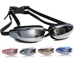 Lunettes de natation professionnelles imperméables et antibuée hommes femmes antibuée Protection UV lunettes de natation étanche Silicone Swi3198076