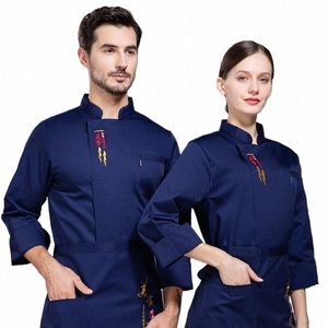 imperméable Automne et Hiver Western Hôtel Chef Uniforme Vêtements Restaurant Cuisson Cuisine Whol l04A #