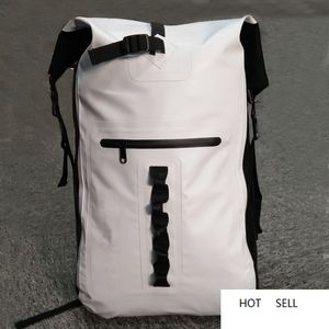 Sac à dos étanche Roll-Top Dry Bag avec poche avant zippée pour kayak, canoë, rafting, bateau, vélo, rafting, pêche