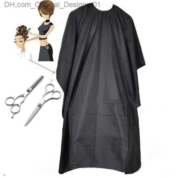 Mantón de peluquero a prueba de agua Delantal negro Esquina para el cabello Mantón permanente Suministro de peluquería Accesorios para el estilo del cabello Z230819