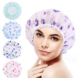 Chapeau de bain imperméable, bouchon de fumée d'huile de cuisine pour femmes, fournitures de Salon de coiffure, Bonnet de douche, salle de bain, shampoing, accessoires