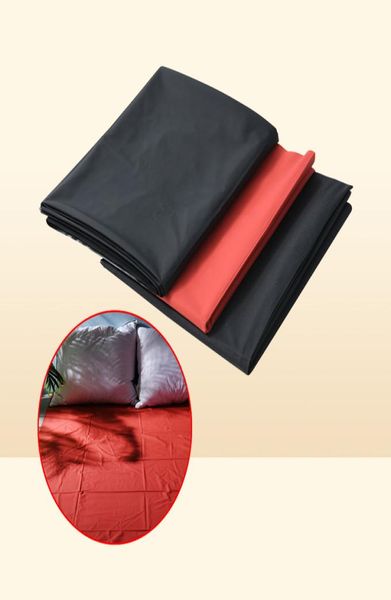 Sapa de cama impermeable PVC Plastic Sexo Juego sexy juego de colchón hipoalergénico Cubierta completa Queen King Bedding 2207081898158