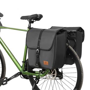 Sac à vélo à vélo imperméable Sac à vélo de vélo multifonctionnel Breadgo Cargo portable grande capacité avec sacoches de poignée 240416