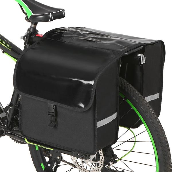 Bolsa de maletero de bicicleta a prueba de agua, equipaje de bicicleta de carretera MTB, alforja doble en la parte trasera, portabicicletas, asiento trasero, caja de transporte MX200717237x