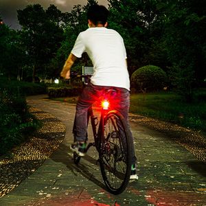 Waterdichte fietswaarschuwingslamp fiets achterlicht achteraan achter achterkant fietsen LED licht fiets veiligheid nachtrijlampen koplamp