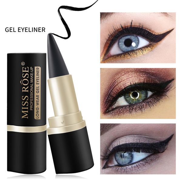 Impermeable Black Eyeliner Gel Profesional Natural Maquillaje Ojos Tatuaje Eyeliner Pegatinas Eyeliner Gel pluma DHL Gratis