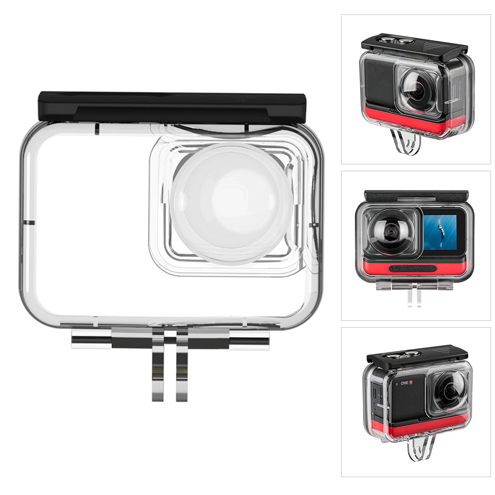 Waterproof Camera Housing Case 40M Housings Photography Accessory Compatible with Insta360 ONE R 360 Edition Action Cameras