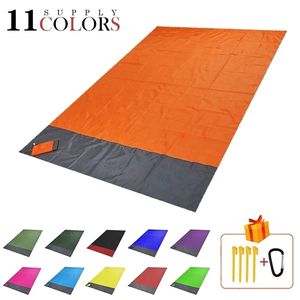 Waterdichte campingmat Stranddeken Outdoor Draagbare Lichtgewicht Matras Picknick Toerisme Grondtapijt Opvouwbare tent 220216