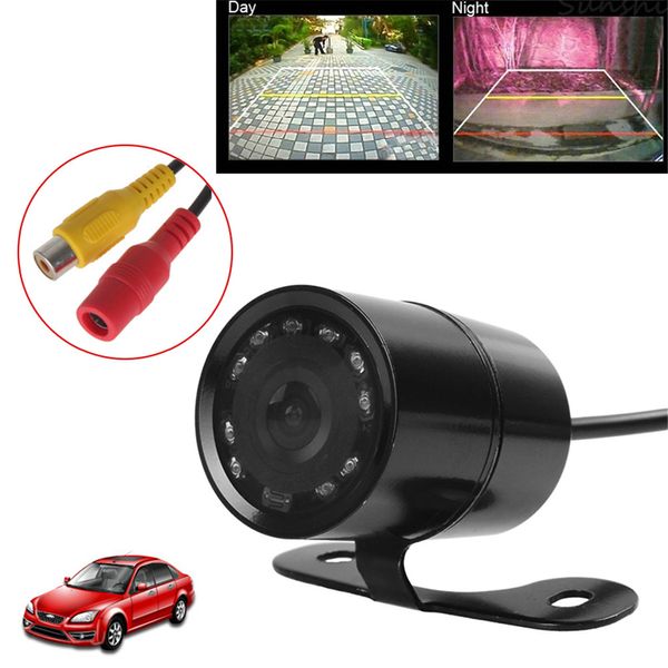 Freeshipping Caméra de recul de voiture étanche 12V Vision nocturne Caméra de recul automatique pour stationnement avant Caméra d'aide au stationnement grand angle