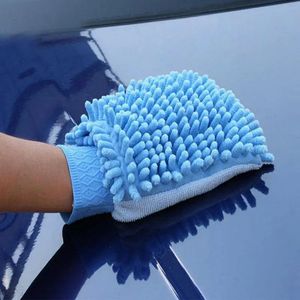 Waterdichte Auto Wassen Microfiber Chenille Handschoenen Dikke Reiniging Mitt Wax Detaillering Borstel Auto Care Doublefaced Handschoen 240314