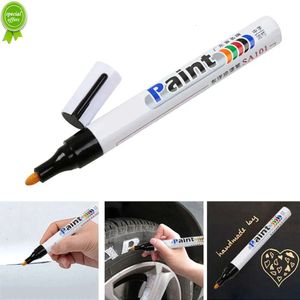 Pluma de marca aceitosa para rueda de coche, resistente al agua, pluma de pintura para neumático de goma, CD, marcador de pintura permanente de Metal, retoque de grafiti