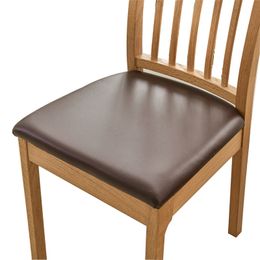Tapa de silla impermeable PU Cubierta de cuero Sillón Sillón Protector de cojín para el comedor de la cocina