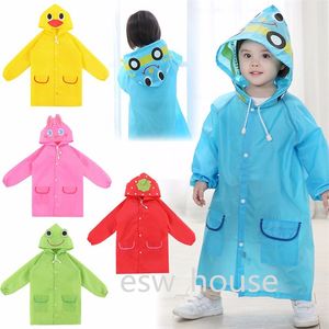 Waterdichte kinderen regenjassen cartoonontwerp baby zomer regenkleding ponchon 90-130 cm lengte