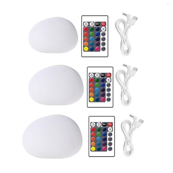 Lumière imperméable en forme de pavé, Rechargeable par USB, avec télécommande, 4 Modes, lumières de jardin, décoration LED