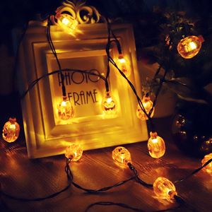 Waterproof Decoration Solar Light String Outdoor 30LED Pumpkin Grimace Halloween Garden Landscape Decorative Lantern Outdoor party Decor