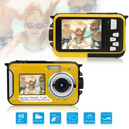 Appareil photo numérique étanche 1080P 4K / 30FPS Full HD Selfie Enregistreur vidéo 48MP Caméra sous-marine anti-secousse Mini caméra double écran 240327