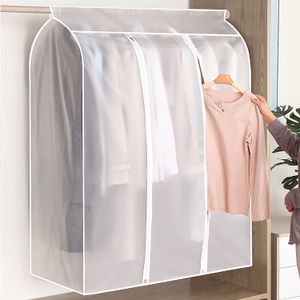 Waterdichte stofdichte kleding stofomslag voor kledingpak Dress Coat Doeken Beschermer Hangende organisator Garderobe Opbergzakken