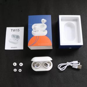Écouteurs étanches TWS Bluetooth 5.0, casque d'écoute sans fil stéréo pour sport avec article intra-auriculaire type-c TW15
