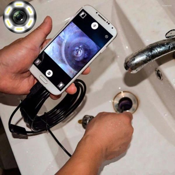 Caméra endoscopique étanche 6 led réglable USB Android caméras d'inspection flexibles pour téléphone PC