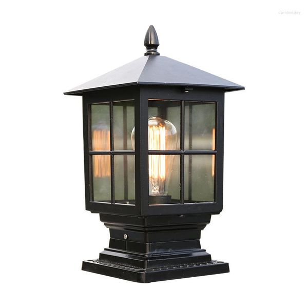 Étanche Européenne Porte Colonne Lampe Creative Cour Extérieure Lampes Led Mur Porte Post Lumière Jardin Luminaires