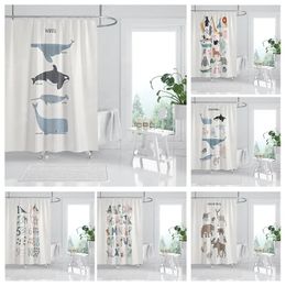 Rideaux de douche en tissu imperméable, accessoires de salle de bains, 180x200, pour décoration boho nordique 240200, 240328