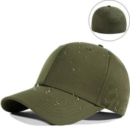 Gorras de béisbol ajustadas a prueba de agua Mujer Sombrero para el sol al aire libre Hombre Espalda cerrada Sombreros deportivos Gorra de béisbol de gran tamaño 5758 SM 5859 LXL 240103