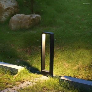 Borne lumineuse LED étanche, éclairage d'extérieur carré, luminaire décoratif d'intérieur, idéal pour un jardin, une cour ou une pelouse, bonne vente