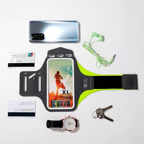 Brassard de course de sport étanche pour iPhone X XS XR 6 7 8 11 12 13 Pro Max Samsung Note20 S10 S20 S21 S22 Ect. Étui universel pour téléphone avec brassard pour téléphones intelligents