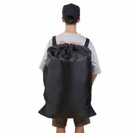 Sac à dos imperméable et résistant Noir Taille unique Sac à linge en polyester Cam Voyage Grand sac de rangement pour vêtements Z3qF #