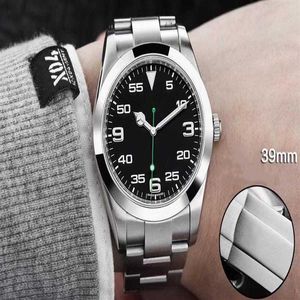 Relojes para hombres de moda de alta calidad impermeables Exp 39 mm Sapphire Movimiento automático Reloj mecánica Pulsera de acero inoxidable198d