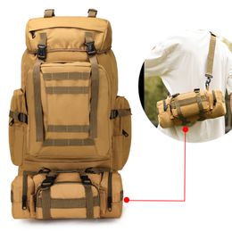 Backpack de randonnée imperméable 80l Camping sac à dos pack d'assaut MOLLE MOLLE pour grimper
