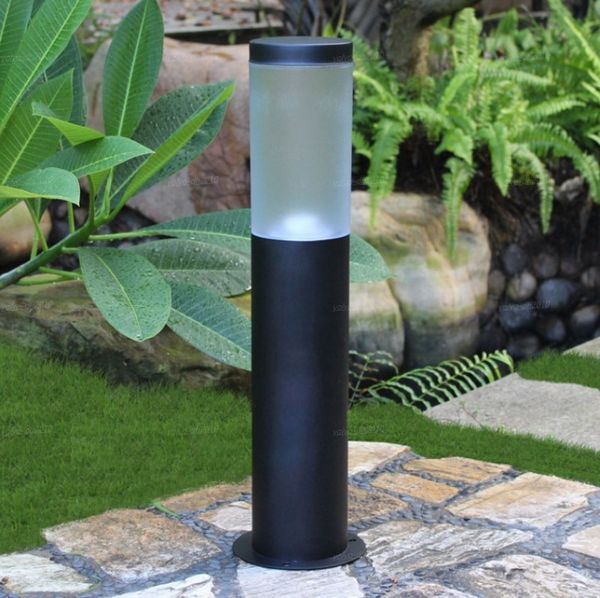 Lampe de pelouse extérieure étanche IP55 LED 110V 220V lumières de jardin en acier inoxydable lumières de cour lampe de paysage avec base E27 LLFA