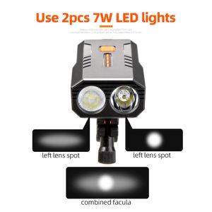 Lumière de vélo IP65 imperméable 2400mAh 5000mAH Smart Smart Light USB Bike Front Light Light For Mtb Road Cycling Lampe de poche