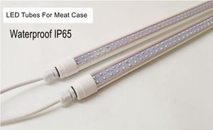 Tubo de luz LED resistente al agua IP65, Color rojo, 2 pies, 20 w, 3 pies, 30 w, 4 pies, 40 w, tubos LED de doble línea para caja de carne fresca cocida