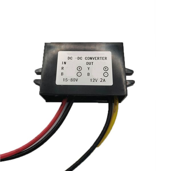 Regulador del convertidor de CC DC IP67 DC DC15-72V 24V 36V 48V Régase hasta 12V 5A Módulo 60W Papelera de alimentación del automóvil