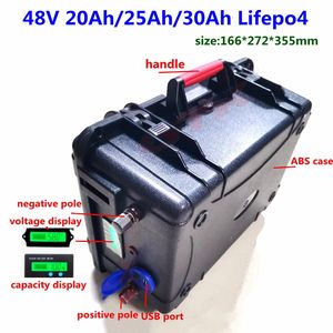 Waterdichte IP67 LIVEPO4 48V 25AH 20AH 30AH 40AH 50AH lithiumbatterij met BMS voor rolstoel Ebike scooter + 5A-oplader