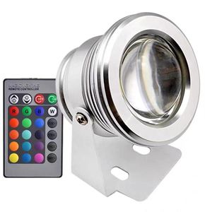 Waterdichte IP68 12V 85240V 10W buitenverlichting LED landschapsfontein zwembadlamp onderwaterverlichting met 24key IR-afstandsbediening2391519