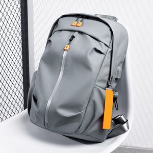 Mochila de hombro impermeable para ordenador portátil con puerto de carga USB, mochila de viaje, mochila escolar para ordenador para hombres y mujeres
