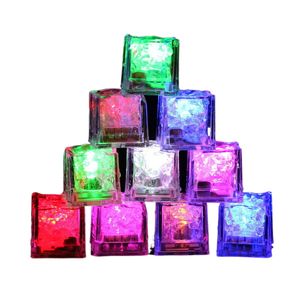 Waterproof Led Ice Cube Multi Color Flashing Glow in The Dark Light Up for Bar Club Drinking Party Wine Decoration