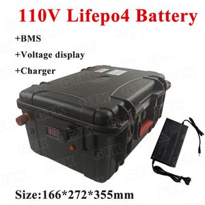 Batterie au Lithium étanche Lifepo4 110V 15Ah 20Ah 36S BMS pour chariot élévateur de secours + chargeur 3A