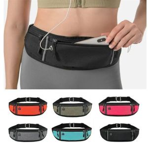 Riñonera con tira reflectante ligera e impermeable, riñonera para deportes de gimnasio, riñonera para correr, correas elásticas ajustables