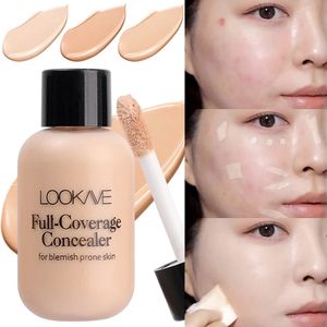 Waterdichte Vloeibare Concealer Foundation Crème Blijvende Volledige Dekking Acne Spot Donkere Kringen Concealer Crème Gezicht Make-up Cosmetisch 240320