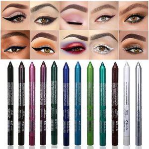 15 Color Eye Liner Pen Gekleurde Eyeliner Waterdichte Makeup Gereedschap Blauw Rood Groen Wit Goud Bruin Oog Cosmetica