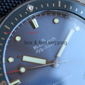 Waterdichte luxe 5100 Fifty Fathoms Bathyscaphe 43,6 mm Designer Search Herenhorloge Automatisch mechanisch formulier Kalender Glow horloge Boper DSZ1